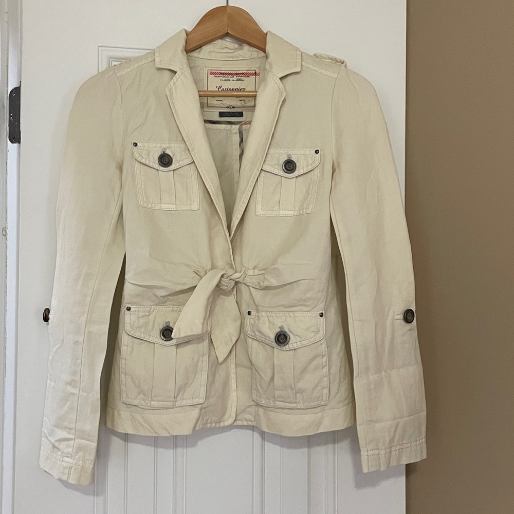 Anthropologie Cartonnier Cream Jacket